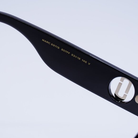 Marc Jacobs MARC 697/S 0807 FF Sunglasses Black Cat Eye Frame, Violet Lenses - Picture 5 of 10